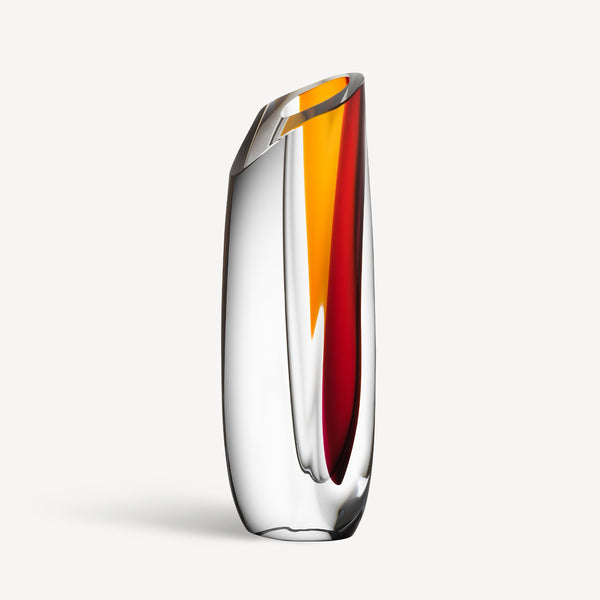 kosta boda Saraband Red/Amber Vase