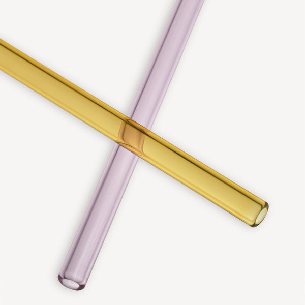 Kosta Boda Sipsavor Pink/Yellow Set Of 2