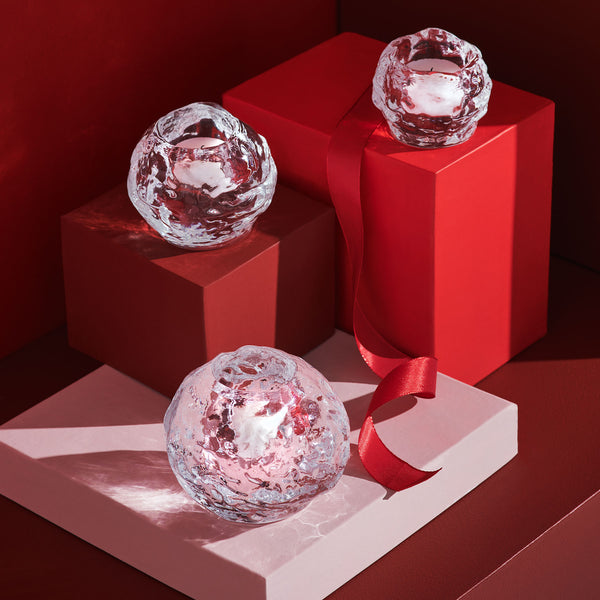 Kosta Boda Snowball Votive Set