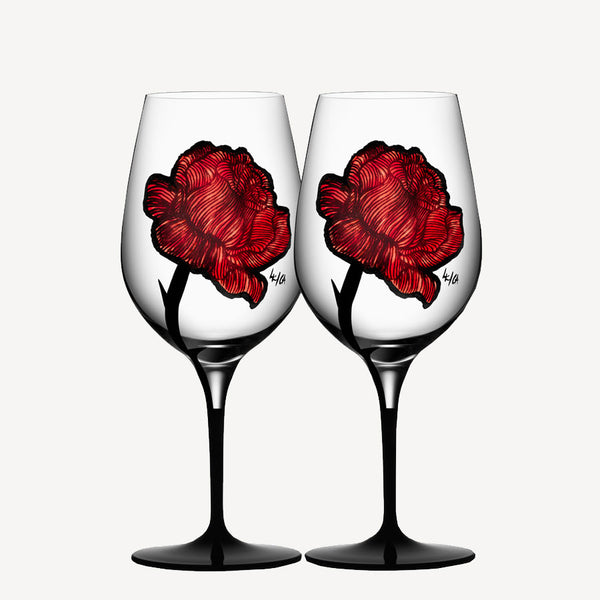 kosta boda Tattoo Wine Glass - Set of 2