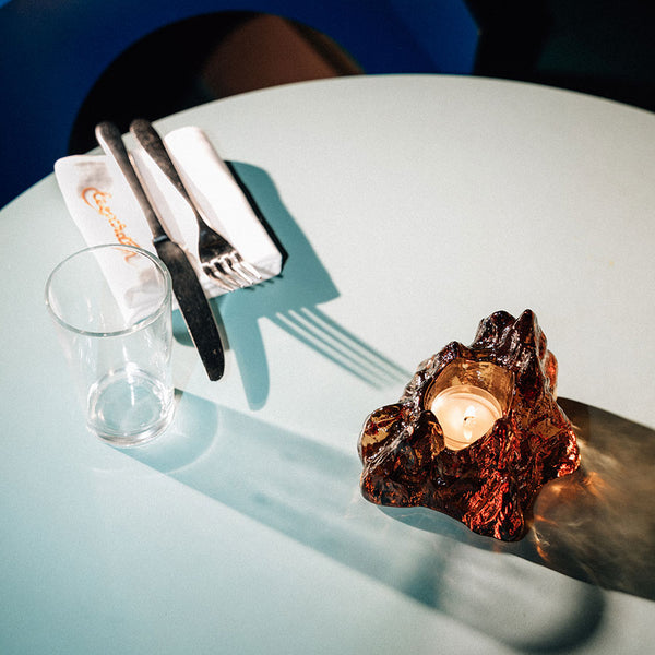 Kosta Boda The Rock Votive Bronze