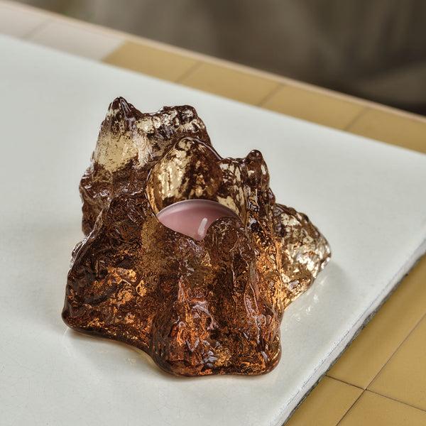 Kosta Boda The Rock Votive Bronze