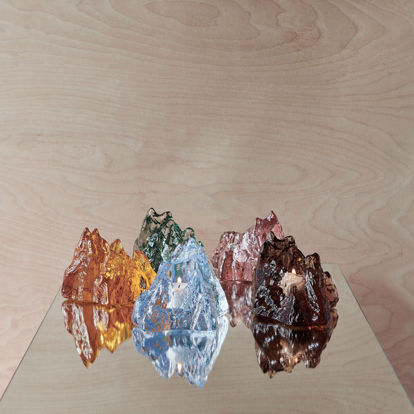 Kosta Boda The Rock Votive Iron Oxide