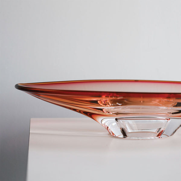 Kosta Boda Vision Pink/Amber Dish