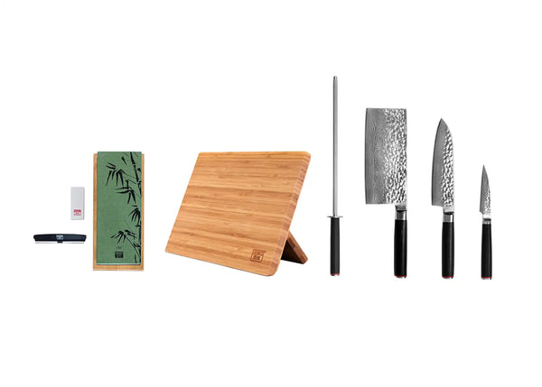 kotai Asian 6-Piece Knife Set - Pakka Damascus Collection