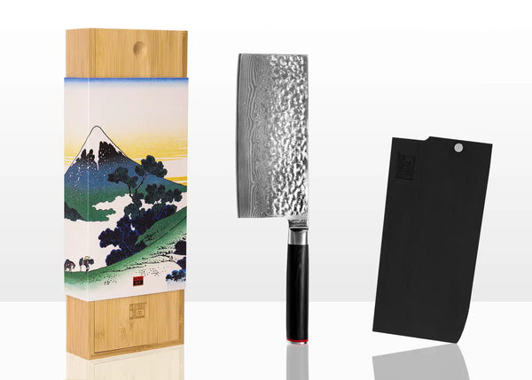 kotai Cleaver Knife 190 mm - Pakka Damascus Collection