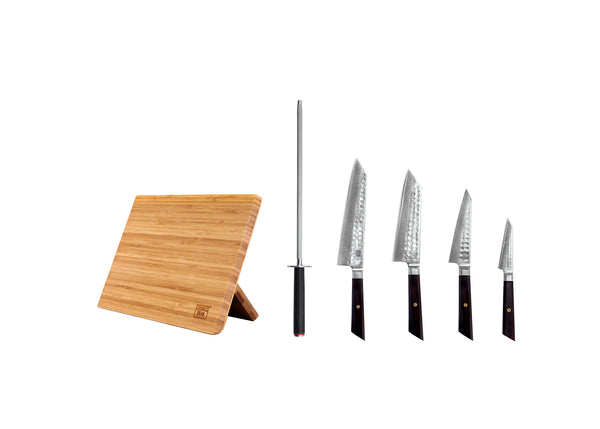 kotai Complete 6-Piece Knife Set - Bunka Damascus Collection