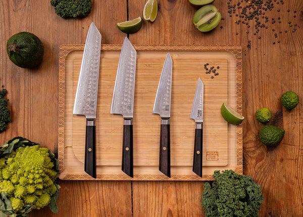 Kotai Complete 8-Piece Knife Set - Bunka Damascus Collection