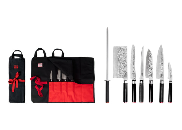 kotai Complete 8-Piece Nomad Knife Set - Pakka Collection