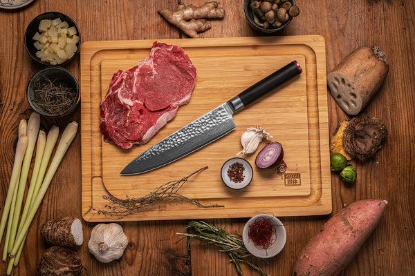 Kotai Complete Professional 8-Piece Knife Set - Pakka Damascus Collection