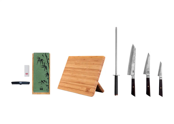 kotai Essential 6-Piece Knife Set - Bunka Damascus Collection