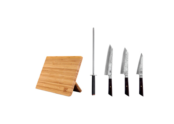 kotai Essential Professional 5-Piece Knife Set - Bunka Damascus Collection