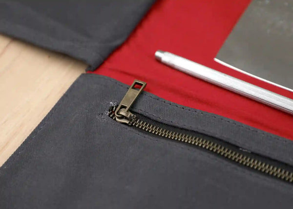 Kotai Chef Knife Roll-up Bag - Leather & Canvas