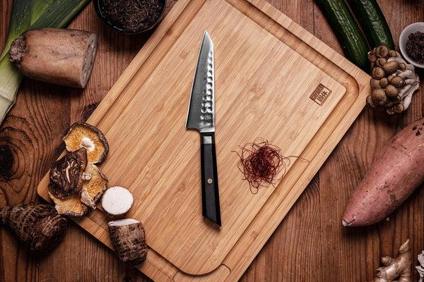 Kotai Starter 3-Piece Knife Set - Bunka Damascus Collection (Honing Steel)