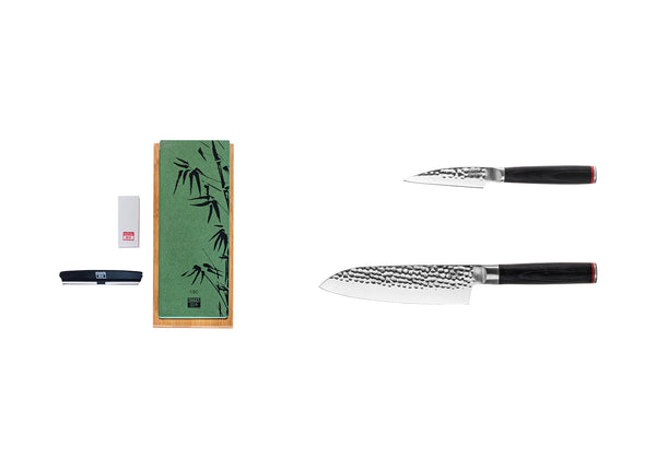 kotai Starter 3-Piece Knife Set - Pakka Collection (sharpening set)