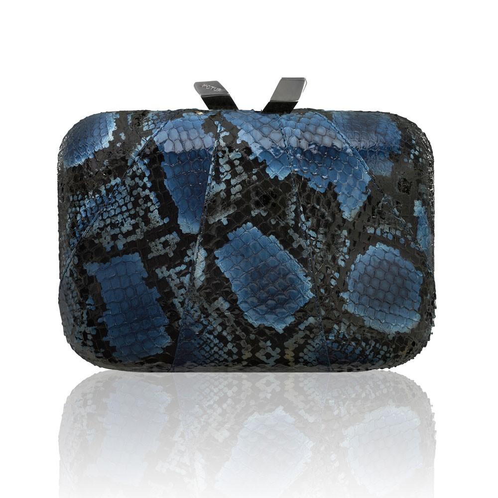 kotur Morley Elaphe Snakeskin Navy