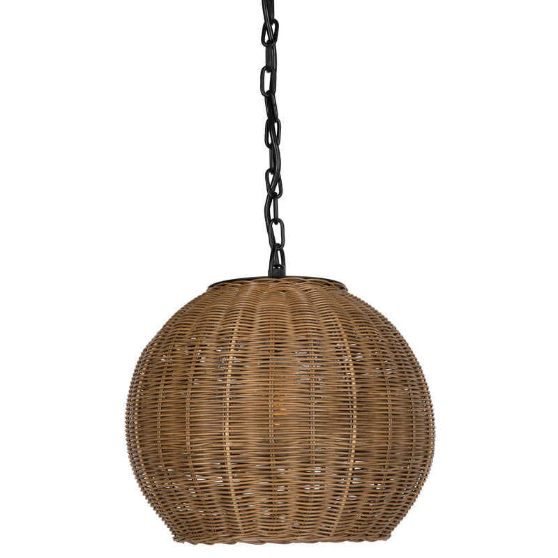 kouboo All Weather Wicker Outdoor Ball Pendant Lamp Brown
