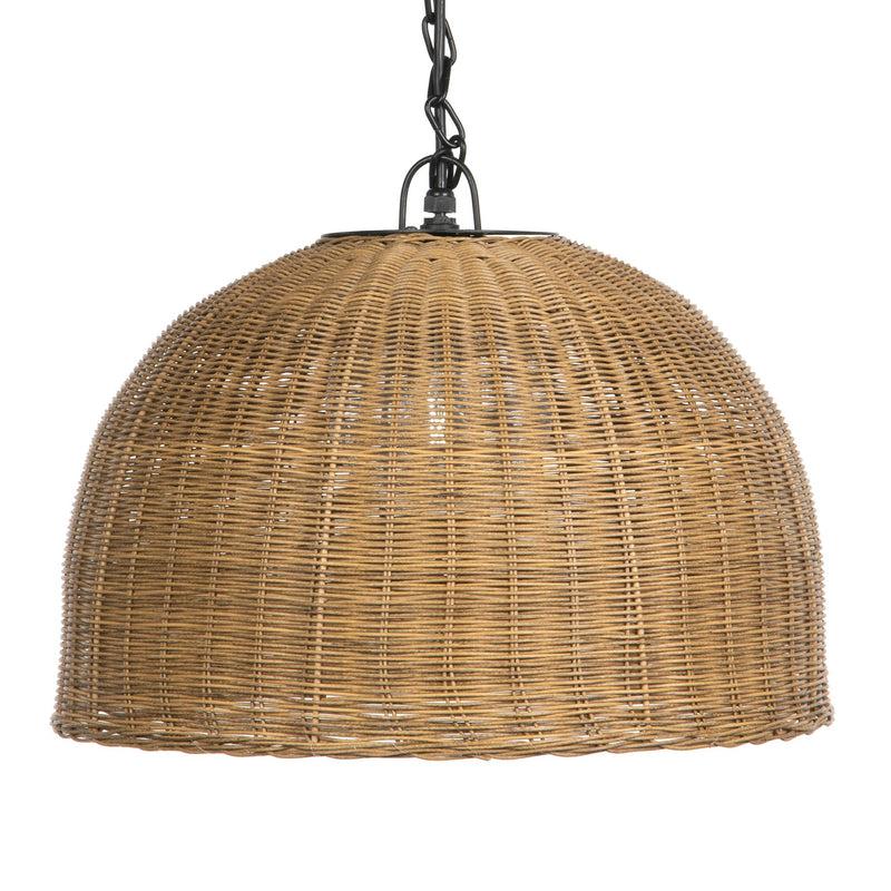kouboo All Weather Wicker Outdoor Dome Pendant Lamp Brown kouboo All Weather Wicker Outdoor Dome Pendant Lamp Brown