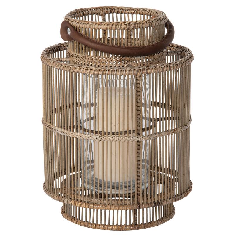 Kouboo Baja Decorative Rattan Candle Hurricane Lanterns Natural