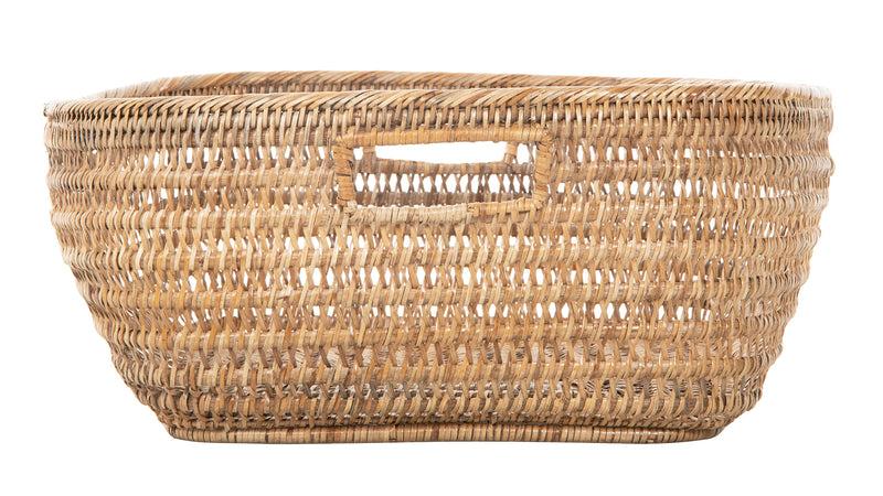 Kouboo Cambria Rectangular Open Weave Storage Basket Honey-Brown