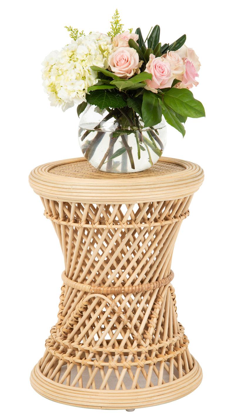 Kouboo Coron Rattan Stool Sidetable And Planter Stand