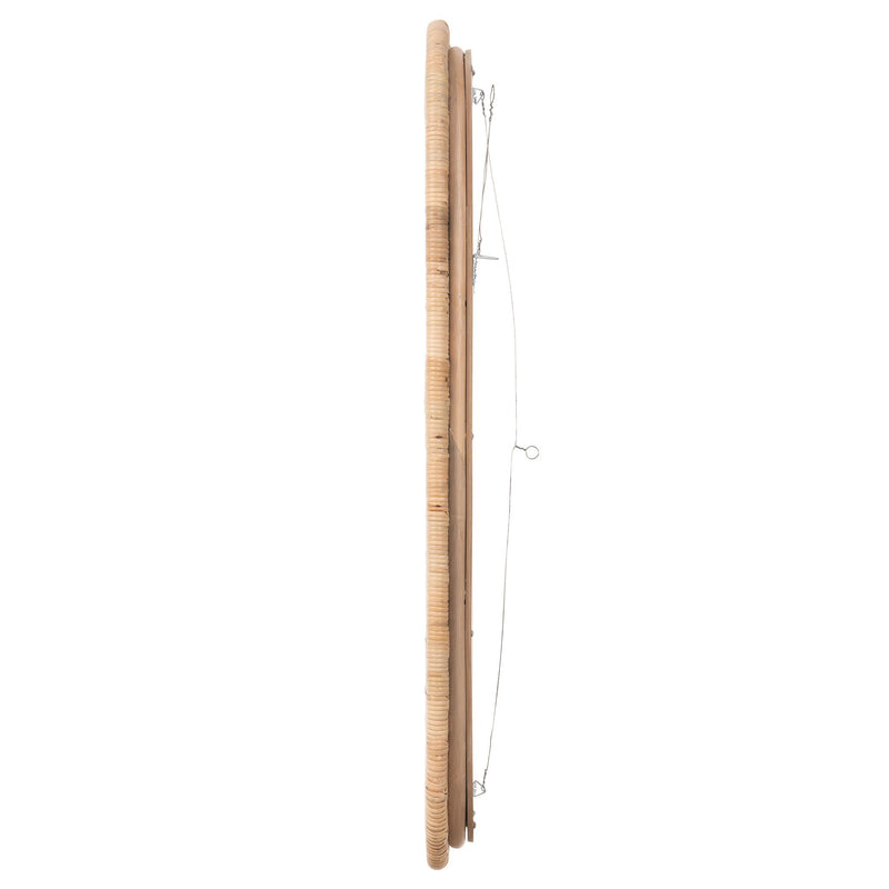 Kouboo Hinata Rectangular Decorative Rattan Wrapped Mirror Natural 24x36