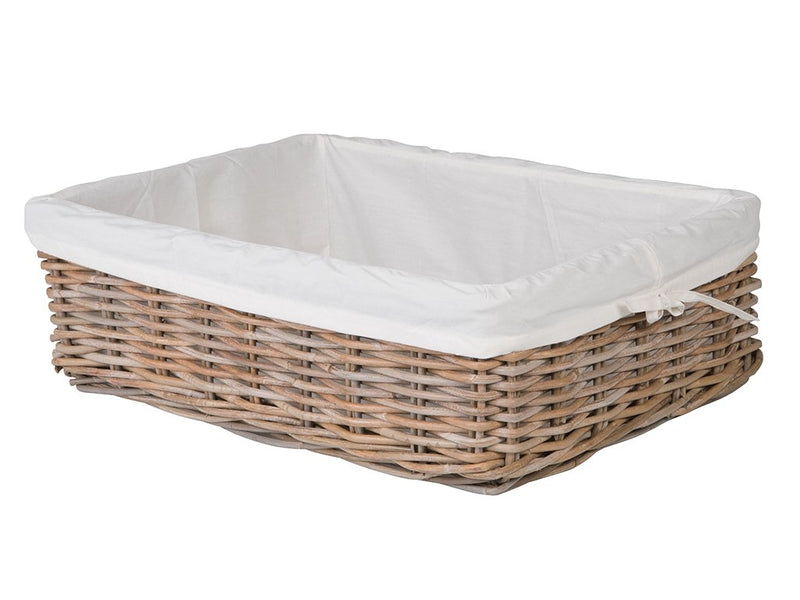 kouboo Kobo Rattan Shelf & Underbed Basket Gray-Brown