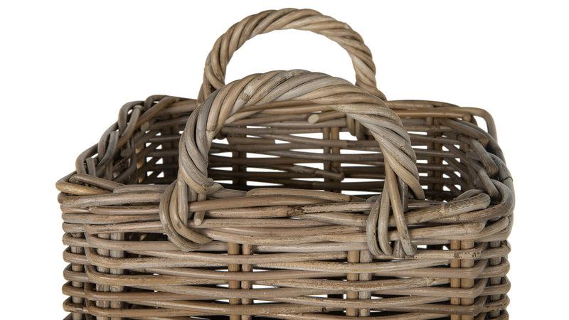 Kouboo Kobo Square Umbrella Stand With Metal Water Catch Gray