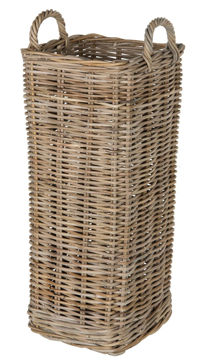 kouboo Kobo Square Umbrella Stand with Metal Water Catch Gray