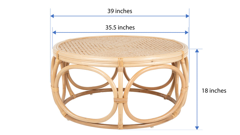 Kouboo Busan Rattan Coffee Table Natural Color