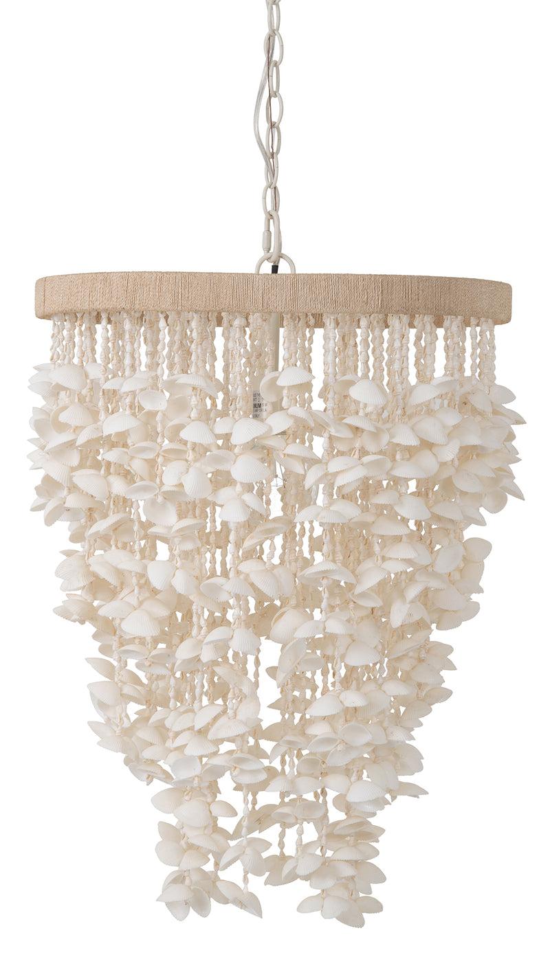kouboo Cone Clamrose Seashell Chandelier White kouboo Cone Clamrose Seashell Chandelier White