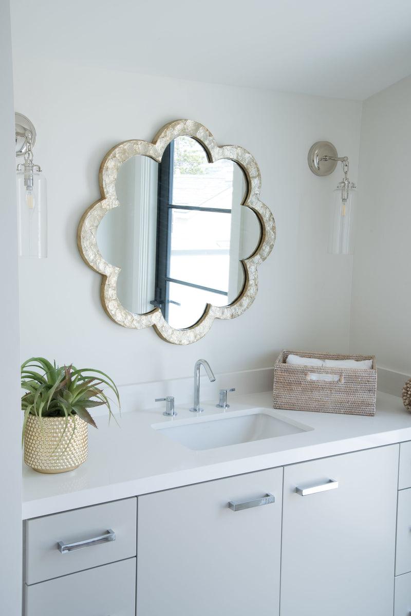 Kouboo Flower Capiz Seashell Wall Mirror