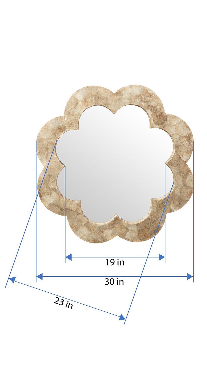 Kouboo Flower Capiz Seashell Wall Mirror