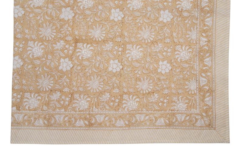 kouboo Hand Block Print Tablecloth Beige