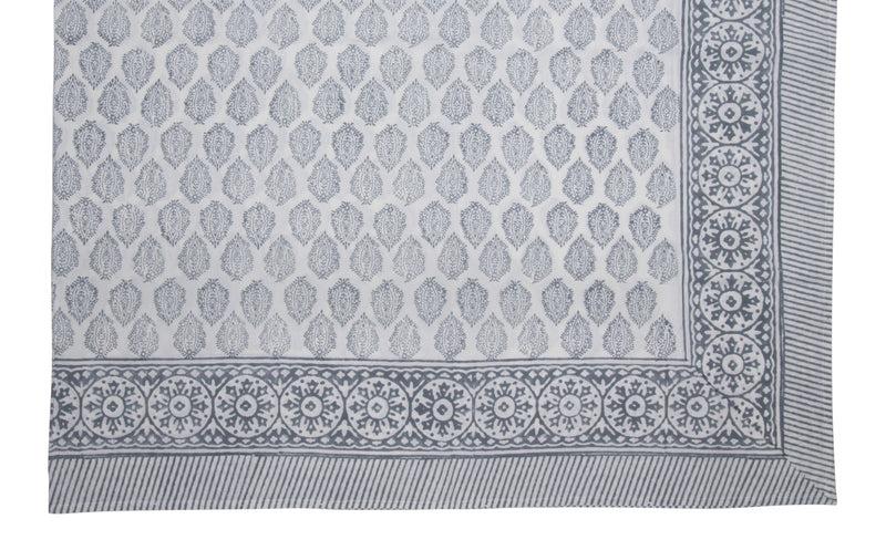kouboo Hand Block Print Tablecloth Gray
