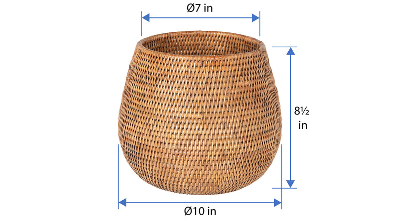Kouboo La Jolla Coco Rattan Planter And Bowl
