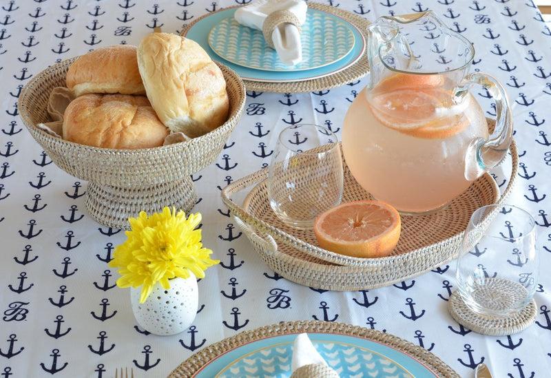 Kouboo La Jolla Pedestal Rattan Fruit Bowl