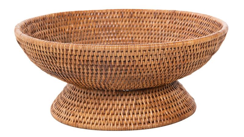 kouboo La Jolla Pedestal Rattan Fruit Bowl Large