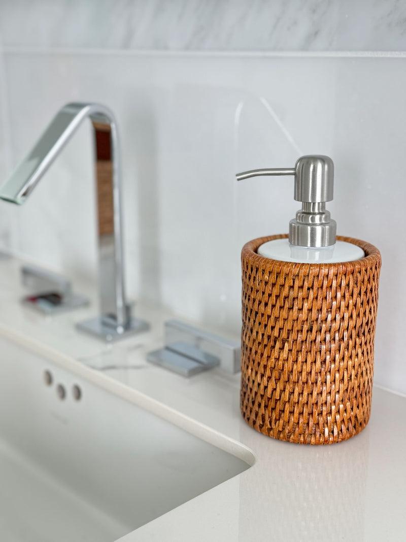 Kouboo La Jolla Rattan Liquid Soap Dispenser
