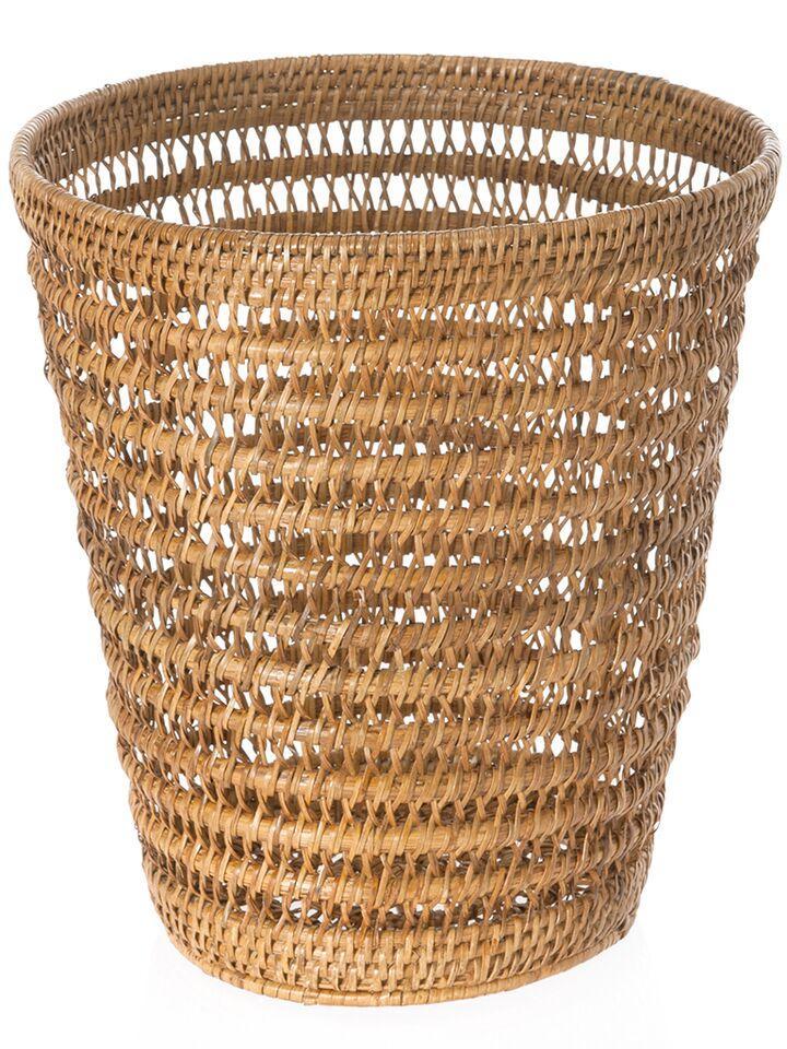kouboo La Jolla Rattan Mesh Round Waste Basket