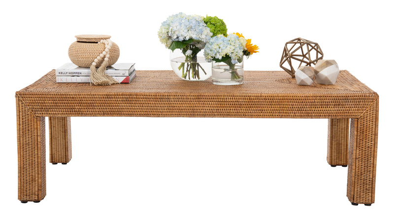 Kouboo La Jolla Rattan Rectangular Coffee Table