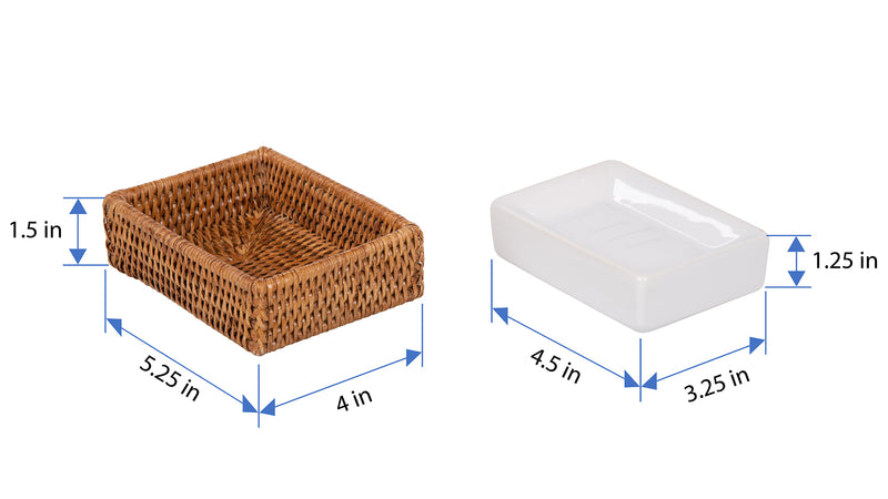 Kouboo La Jolla Rattan Rectangular Soap Dish