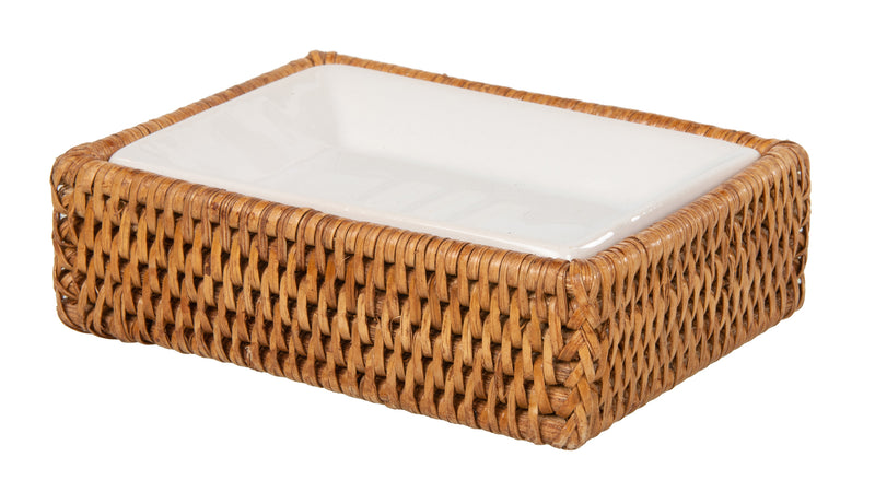 kouboo La Jolla Rattan Rectangular Soap Dish kouboo La Jolla Rattan Rectangular Soap Dish