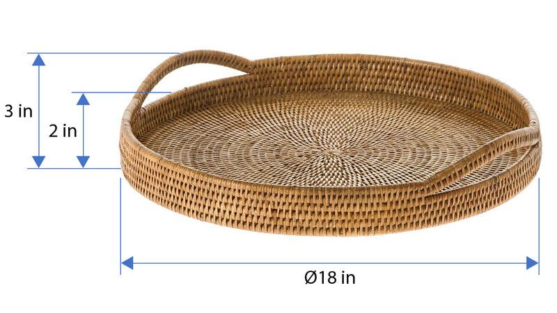 Kouboo La Jolla Rattan Round Serving Tray