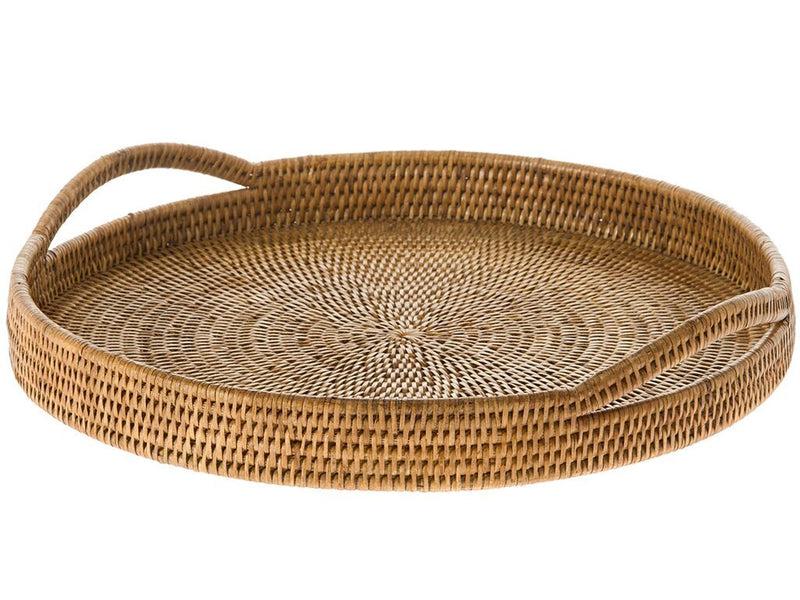kouboo La Jolla Rattan Round Serving Tray