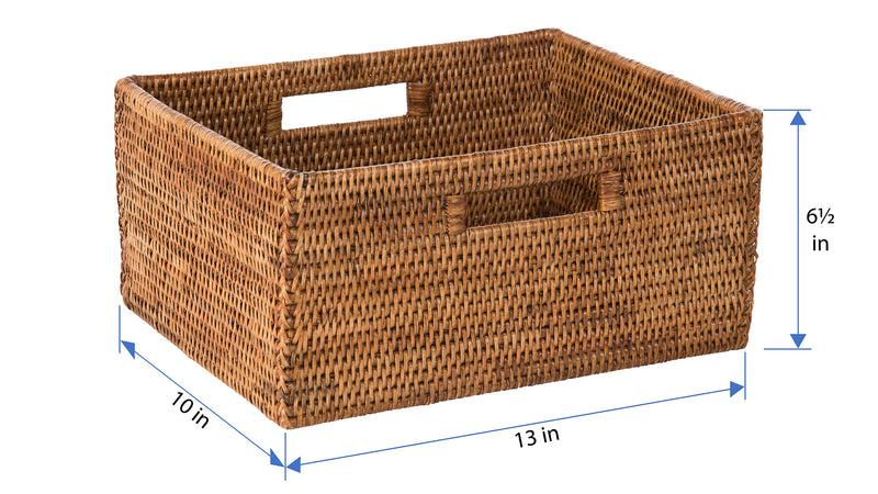Kouboo La Jolla Rattan Shelf Basket With Handles