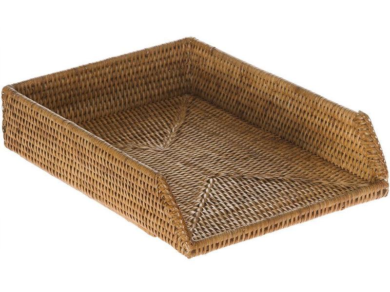 kouboo La Jolla Rattan Stackable Letter Tray kouboo La Jolla Rattan Stackable Letter Tray