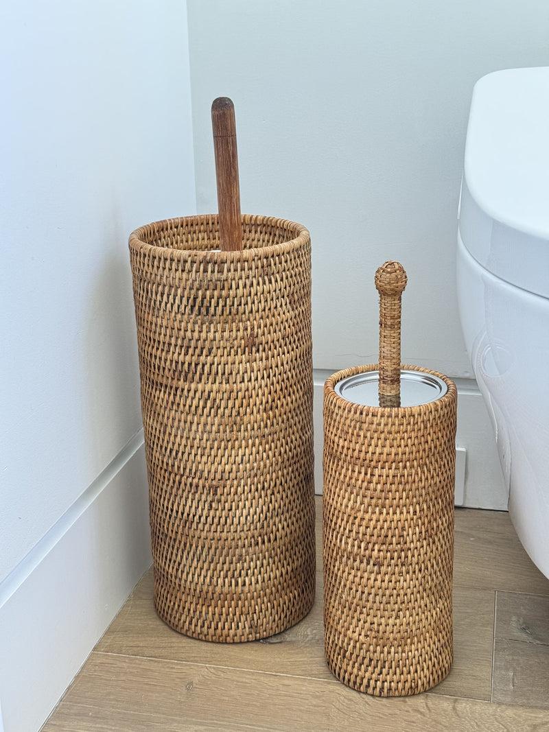 Kouboo La Jolla Rattan Toilet Brush With Stand
