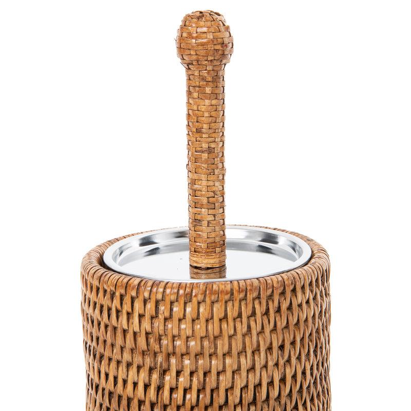 Kouboo La Jolla Rattan Toilet Brush With Stand
