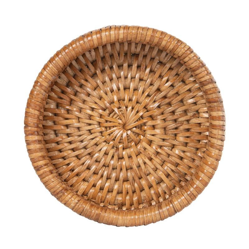 Kouboo La Jolla Rattan Wine Bottle Holder & Coaster